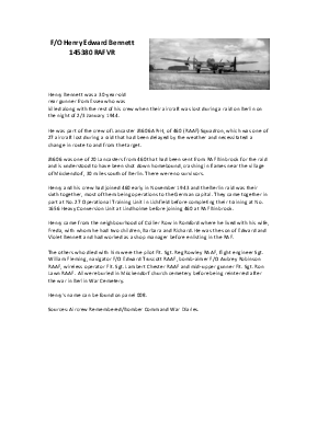 A preview of a PDF biography for Bennett, Henry Edward